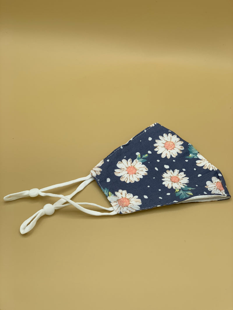 Blue & Cream Sunflowers Mask