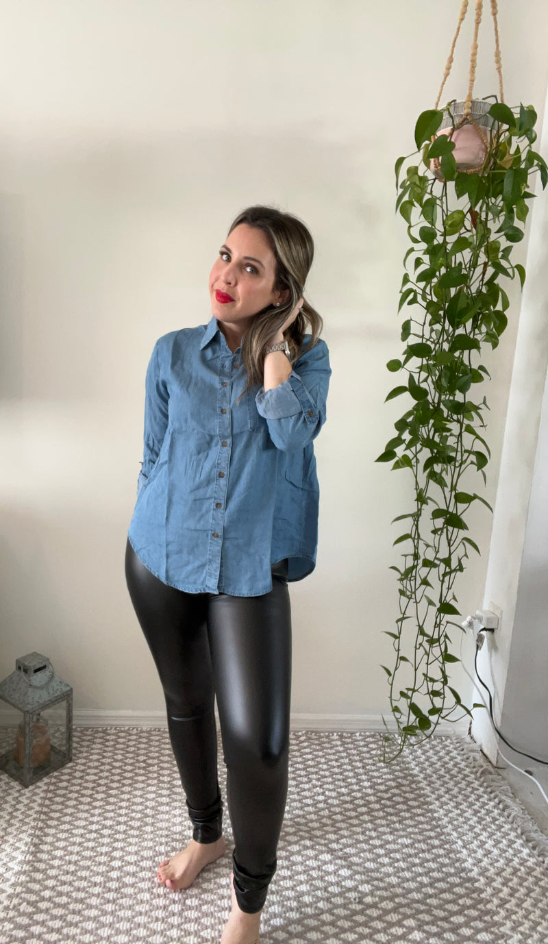 Favorite Blue Button Up